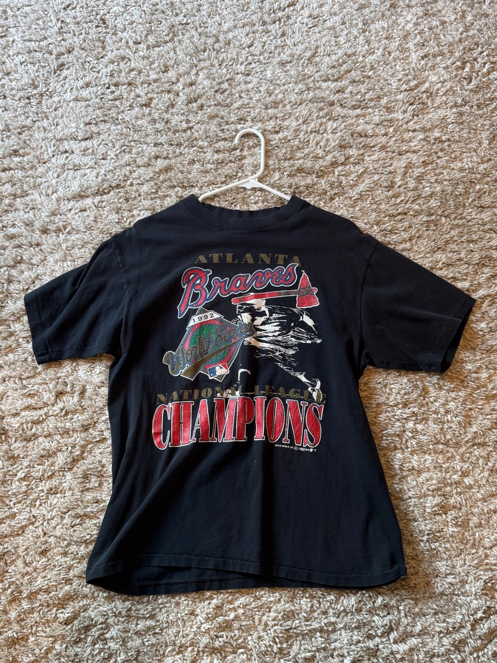 Vintage VTG Atlanta Braves Black Graphic 'Champions' Tee
